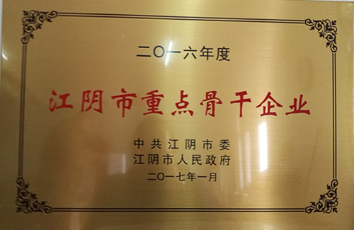 2016年江陰市重點(diǎn)骨干企業(yè)